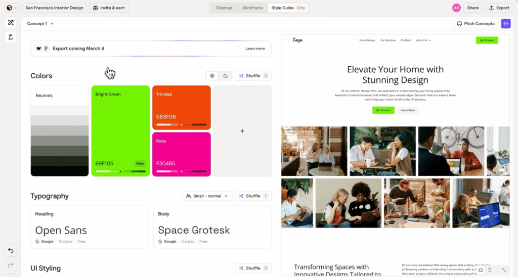 4. Framer AI: Diseño No-Code con Inteligencia Avanzada